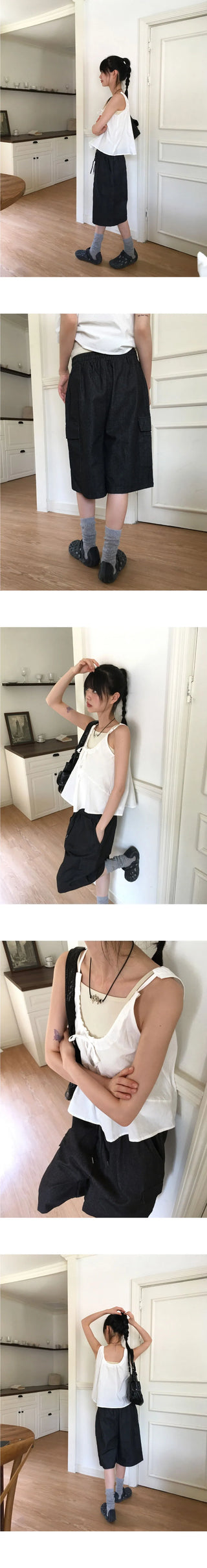 Dinsey Bermuda 5/4 cargo denim pants