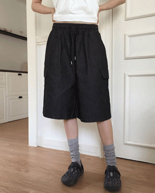 Dinsey Bermuda 5/4 cargo denim pants