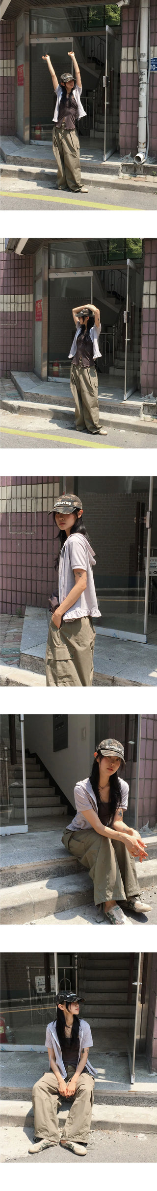 Teco Vintage Work Balloon Two-Way Banding Cargo Pants