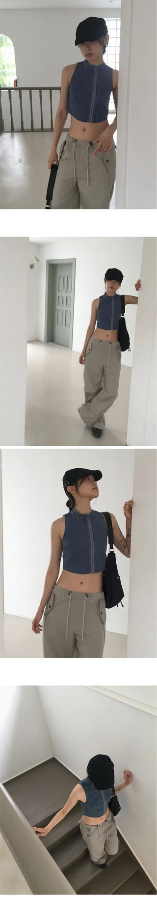 Knitter Festival Denim Uncut Zipper Snap Denim Zip-up