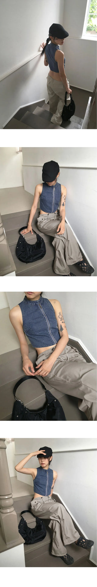 Knitter Festival Denim Uncut Zipper Snap Denim Zip-up