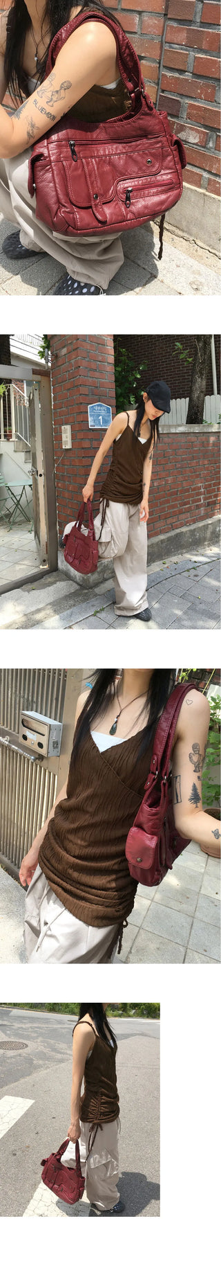 Coville Vintage Flap Leather Shoulder Bag