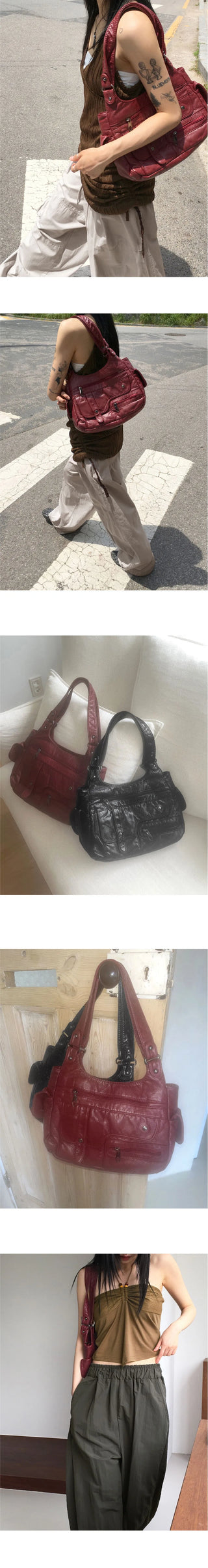 Coville Vintage Flap Leather Shoulder Bag