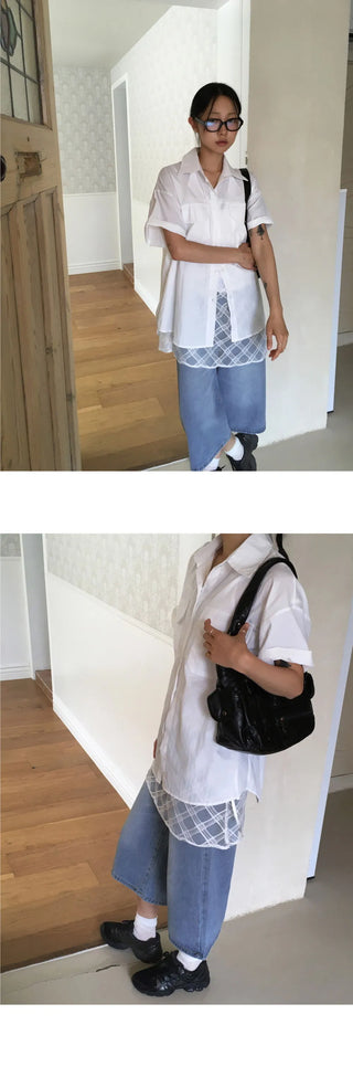 Mochel D-ring three-quarter denim Bermuda pants