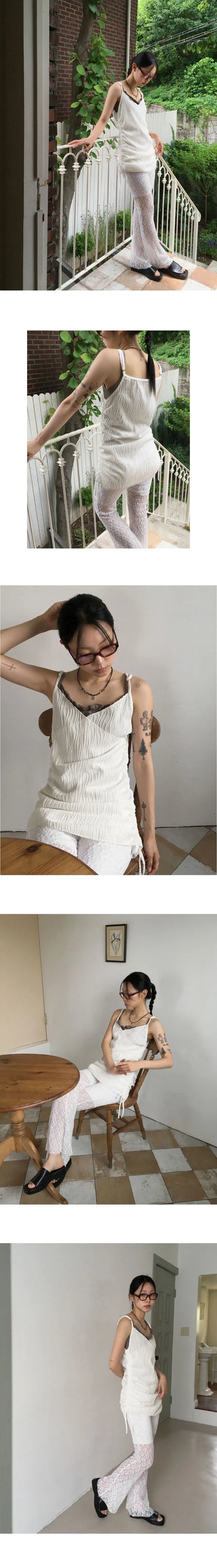 Mark pleated wrap shirring layered mini sleeveless Dress