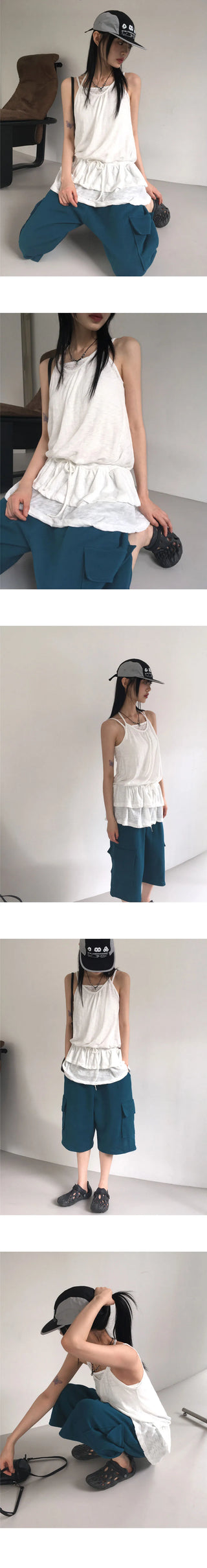 Deanple Overfit Juri Bermuda Cargo Pants