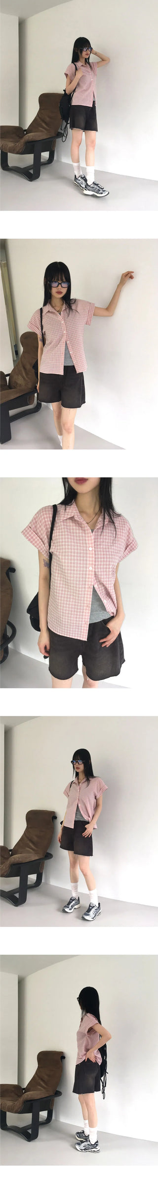 Frit Faded three-quarter denim short pants