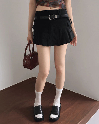 Lighty Cotton Spandex Mini Skirt