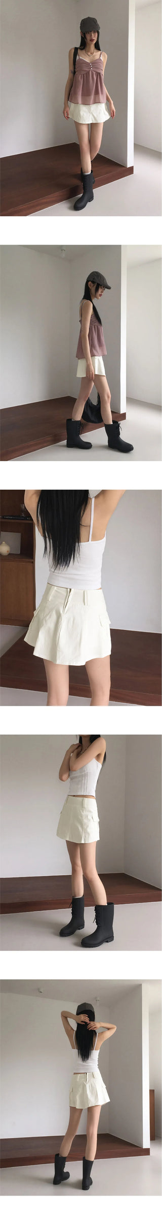 Lighty Cotton Spandex Mini Skirt