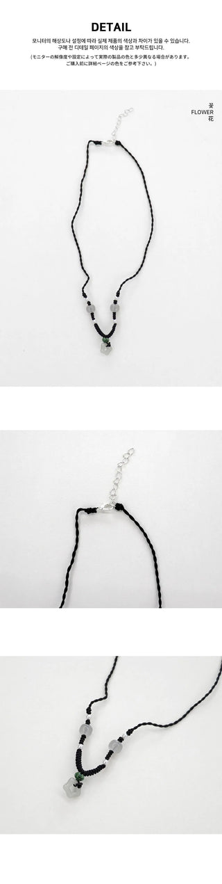 Maso Vintage Flower Gemstone Necklace
