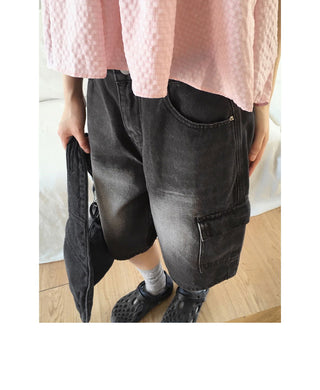 Tishan Cargo Bermuda Half Denim Short Pants Shorts