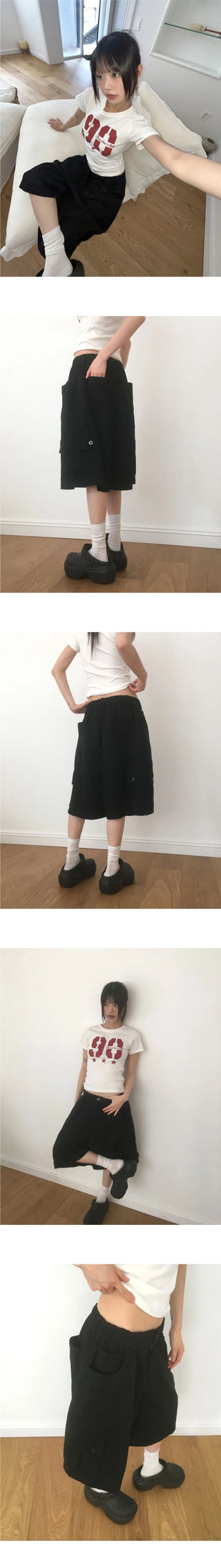 Simo Pigment Split Balloon Banding Cotton Long Wide Pants