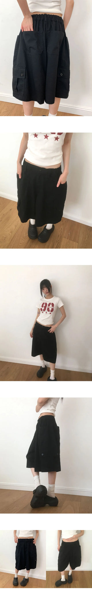 Simo Pigment Split Balloon Banding Cotton Long Wide Pants