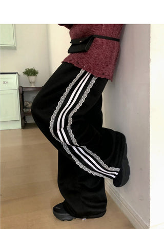 Tone Fleece-lined race track sweatpants