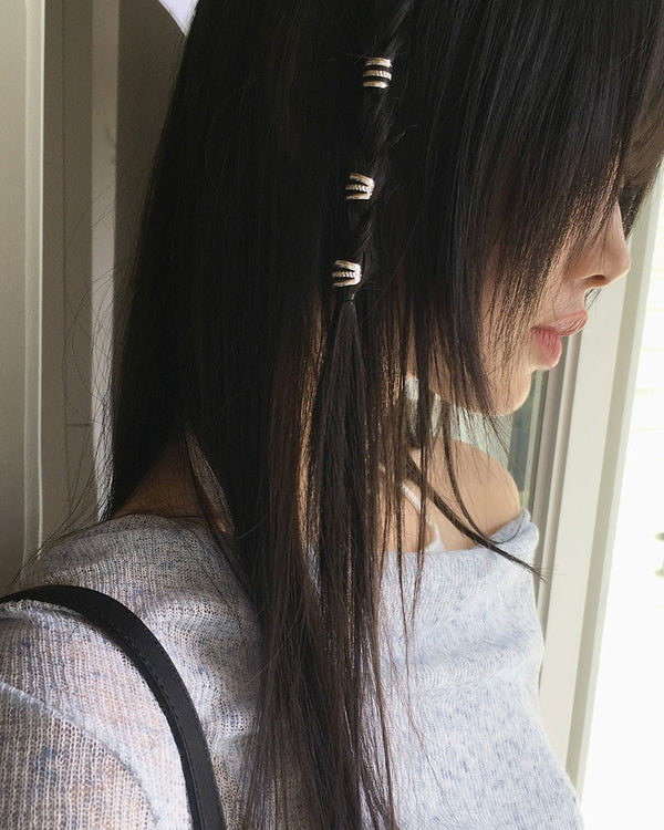 Punk Bohemian Metal Silver Point Hair Cuff