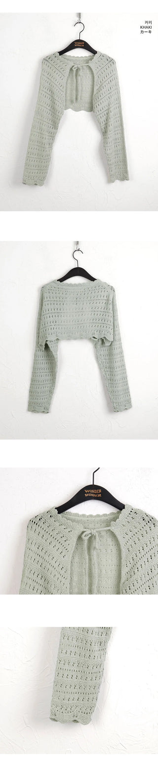 Horter Punching Strap Knitwear Bolero Cardigan