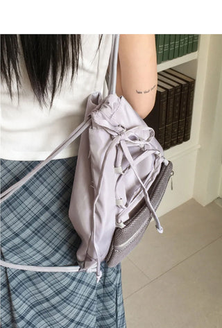 Yar Nylon Ballet Core Strap Mesh Pocket String Backpack