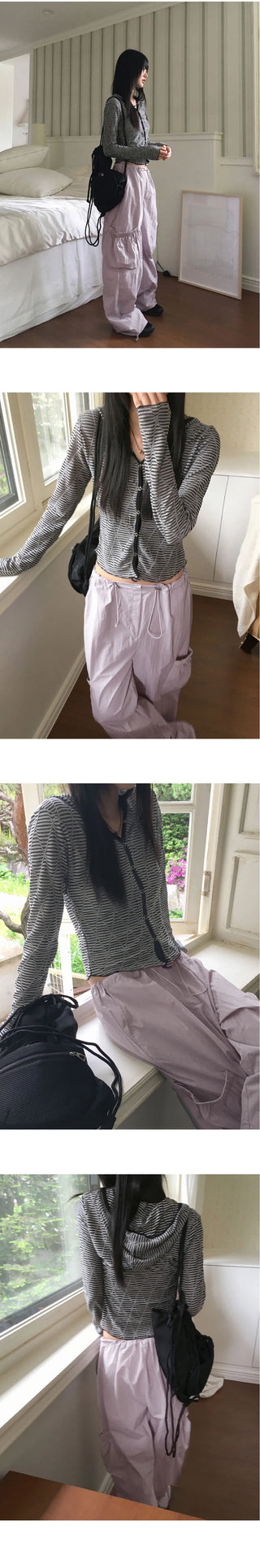 Yar Nylon Ballet Core Strap Mesh Pocket String Backpack