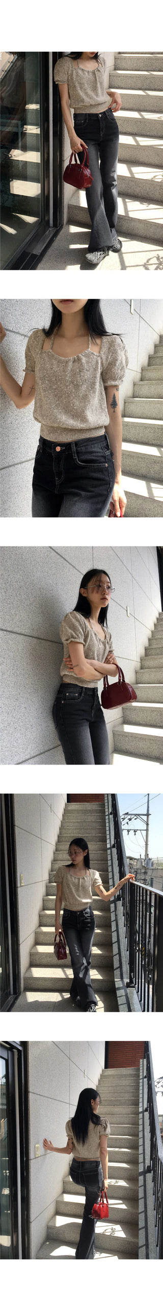 Bizzle Faded denim long Flared pants