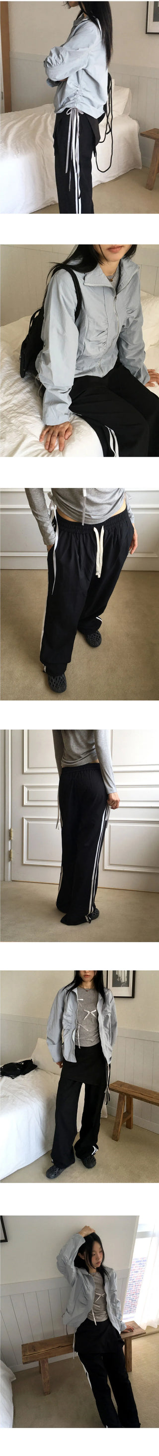 Adjustable stripe pants