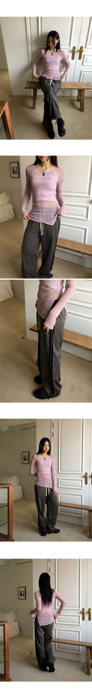 Adjustable stripe pants