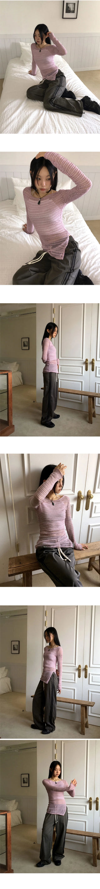 Adjustable stripe pants