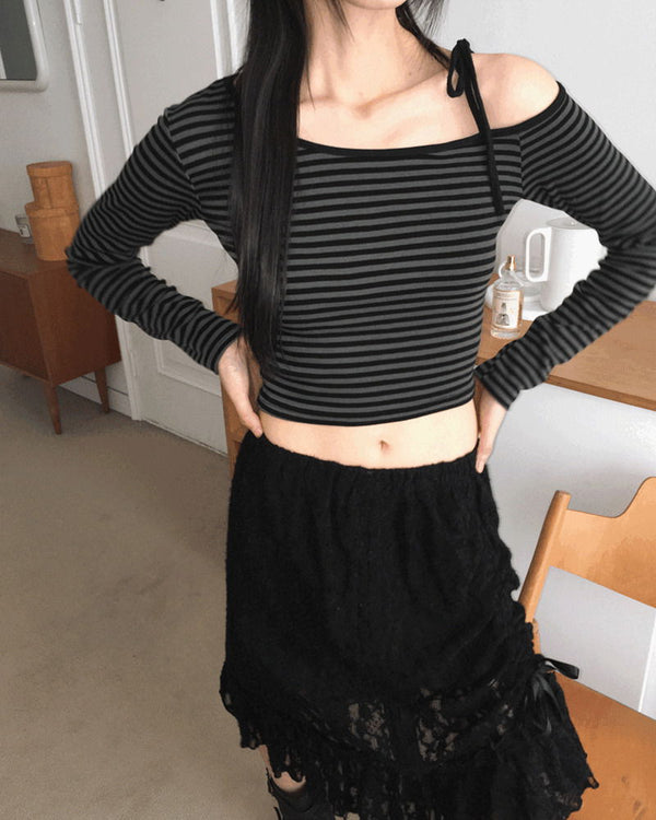 Reuben Bohemian Lace Banding Shirring Ribbon Midi Skirt