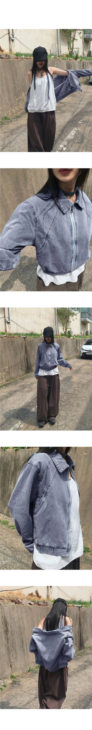 Harder tornado Split blouson denim jacket