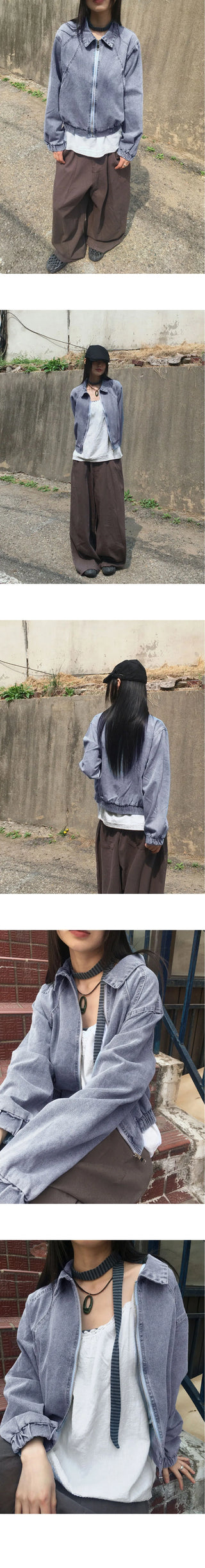 Harder tornado Split blouson denim jacket