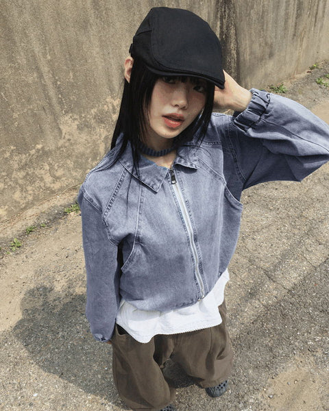 Harder tornado Split blouson denim jacket