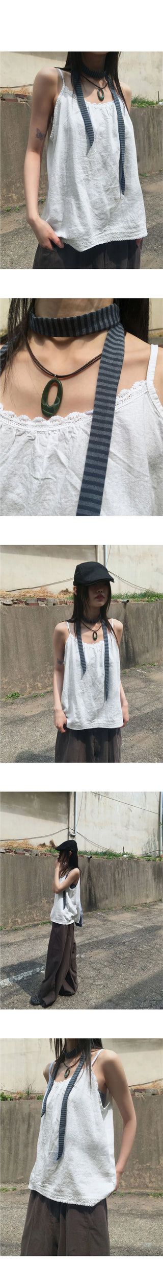 Bush Vintage Layered Lace Strap Sleeveless