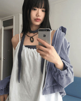 Bush Vintage Layered Lace Strap Sleeveless