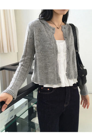 Sever Punching Wave Knitwear Cardigan