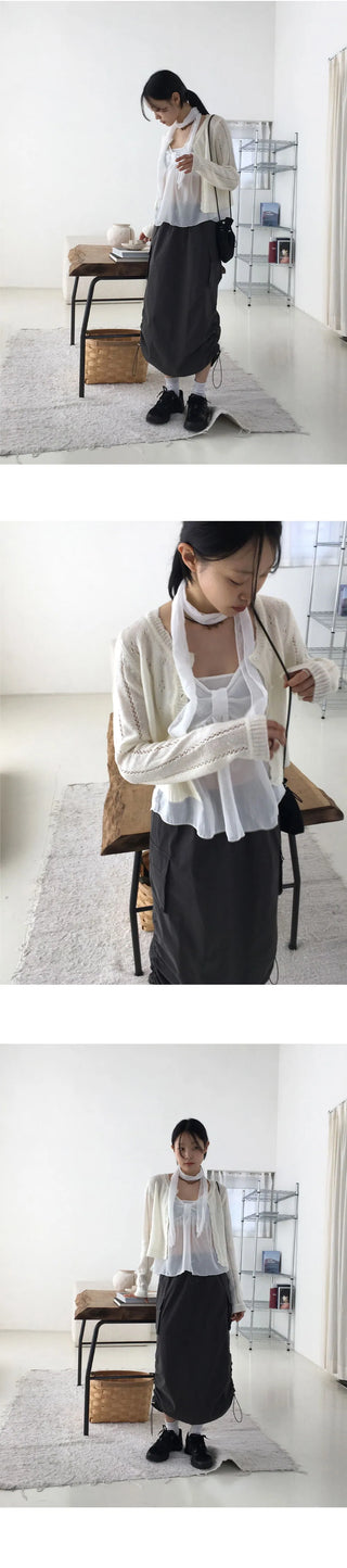 Sever Punching Wave Knitwear Cardigan