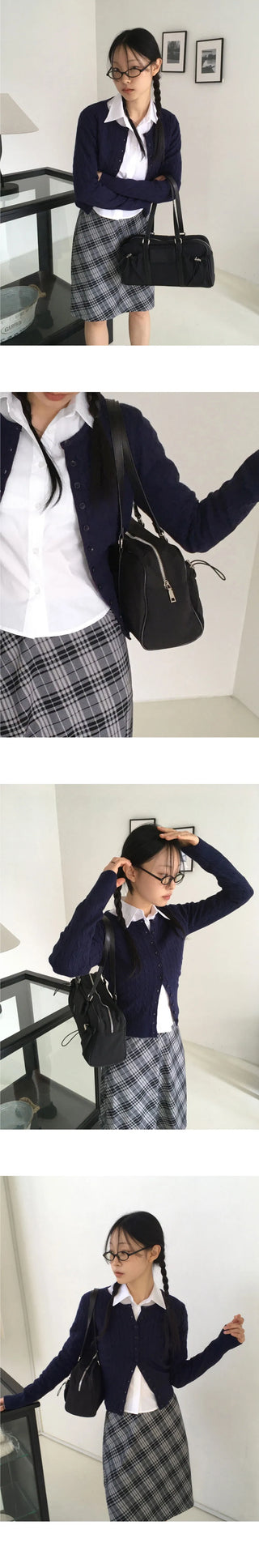 Betan Daily Nylon Pocket String Shoulder Bag