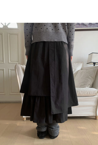 Erin Layered Flare Long Skirt