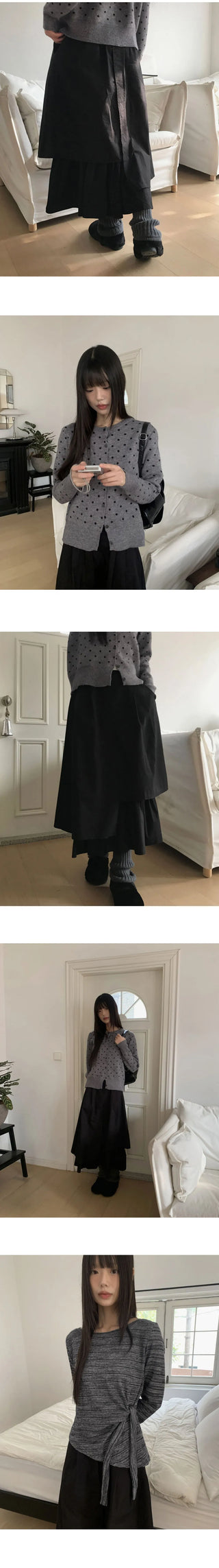 Erin Layered Flare Long Skirt