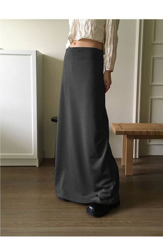 Mutin Jersey Maxi Banding Long Skirt