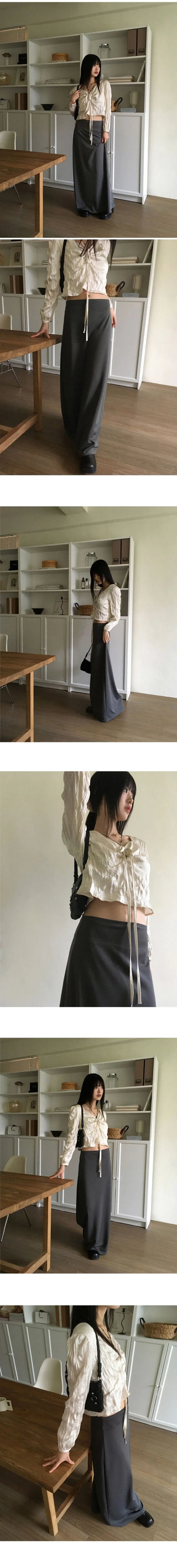 Mutin Jersey Maxi Banding Long Skirt