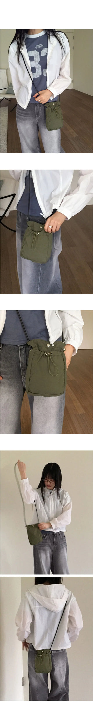 Lago nylon string mini shoulder crossbag