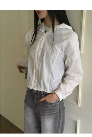 Alka Split cropped hood Jacket