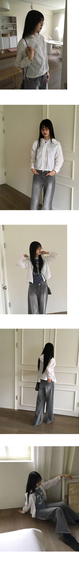 Alka Split cropped hood Jacket