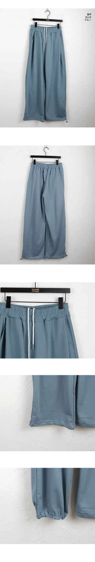 Shube Pintuck 2 Way Juri Long Wide Jogger Pants