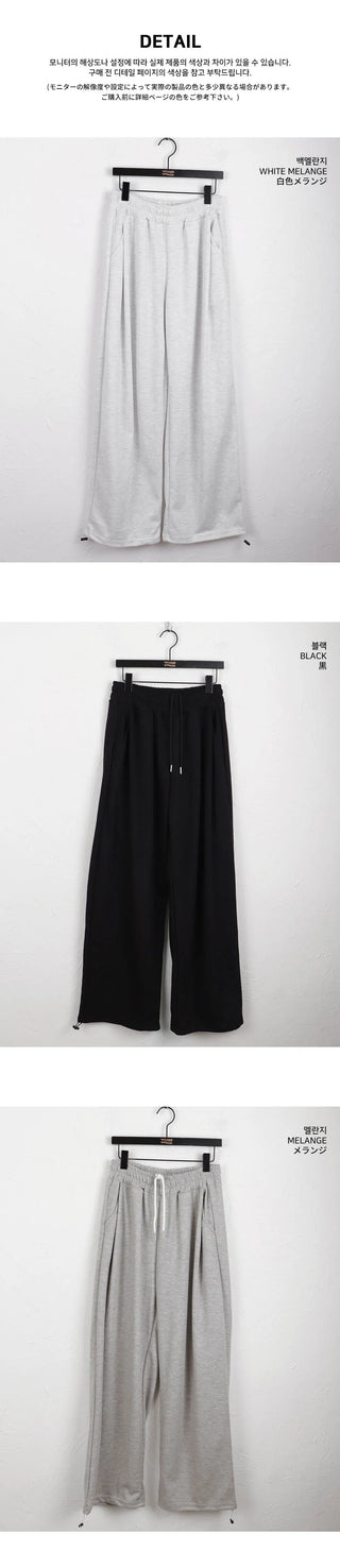 Shube Pintuck 2 Way Juri Long Wide Jogger Pants