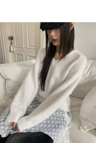 Rio Loose Overfit V-Neck Knitwear
