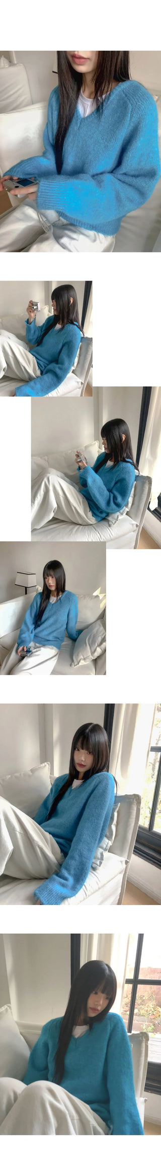Rio Loose Overfit V-Neck Knitwear