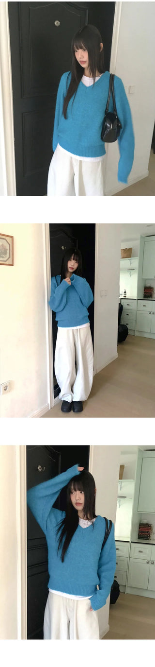 Rio Loose Overfit V-Neck Knitwear