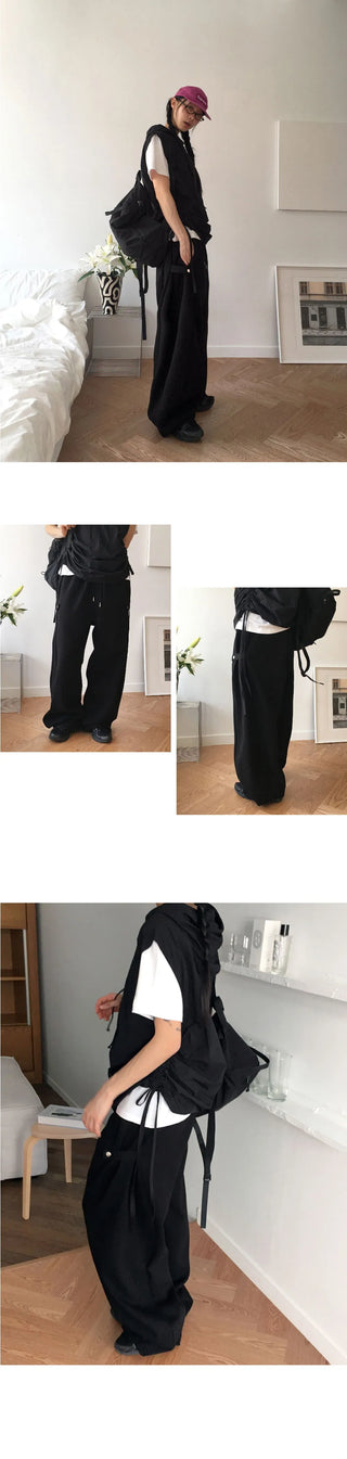 Jord Side Snap Balloon 2 Way Juri Long Wide Jogger Pants