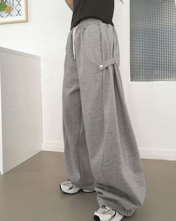 Jord Side Snap Balloon 2 Way Juri Long Wide Jogger Pants