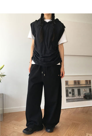 Jord Side Snap Balloon 2 Way Juri Long Wide Jogger Pants